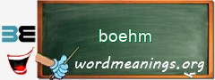 WordMeaning blackboard for boehm